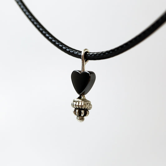 Black Hematite Heart Necklace