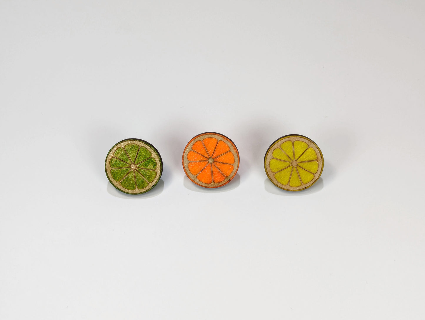 Orange Slice Pin, Lemon Slice Pin, Lime Slice Pin