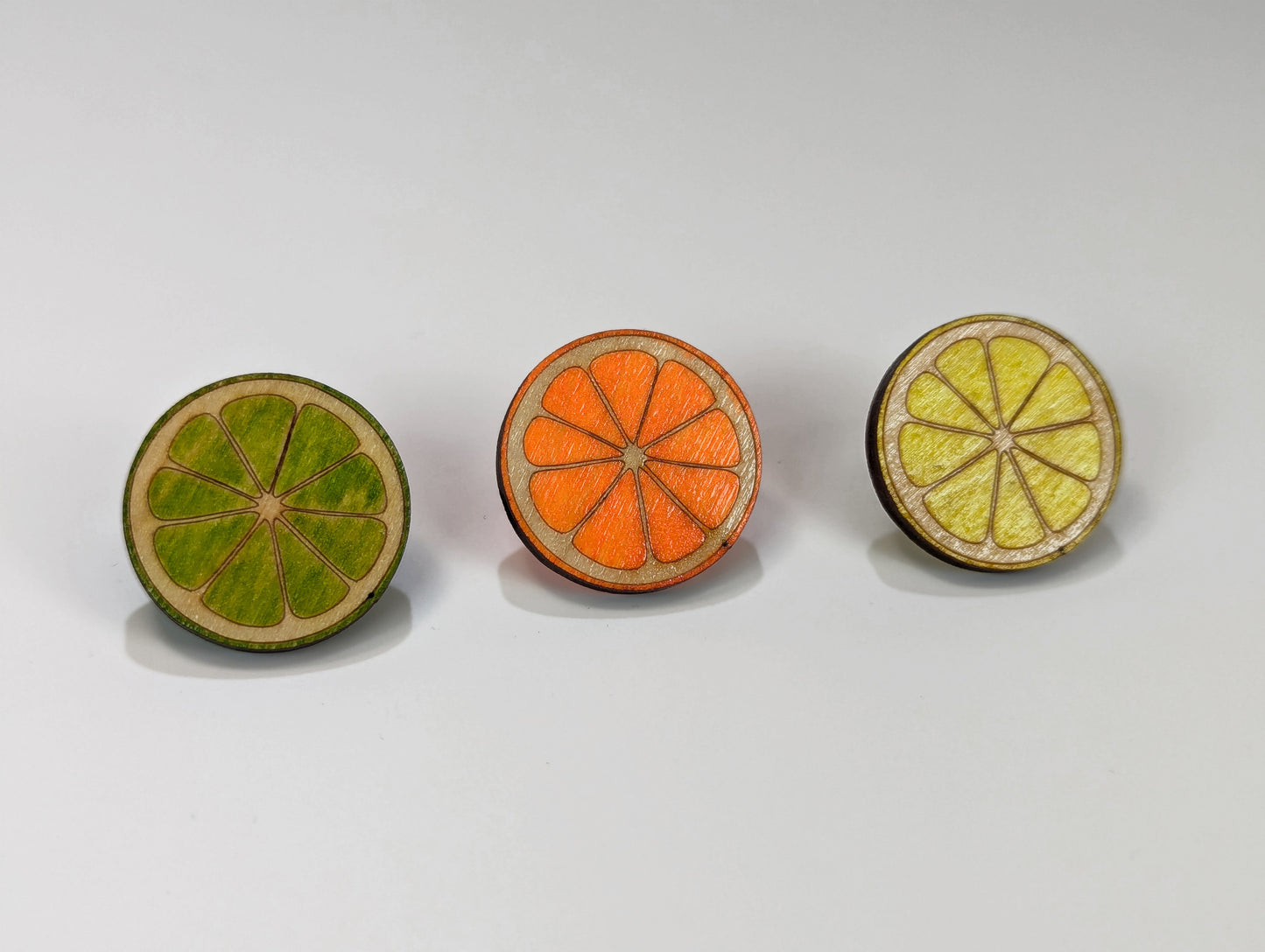 Orange Slice Pin, Lemon Slice Pin, Lime Slice Pin