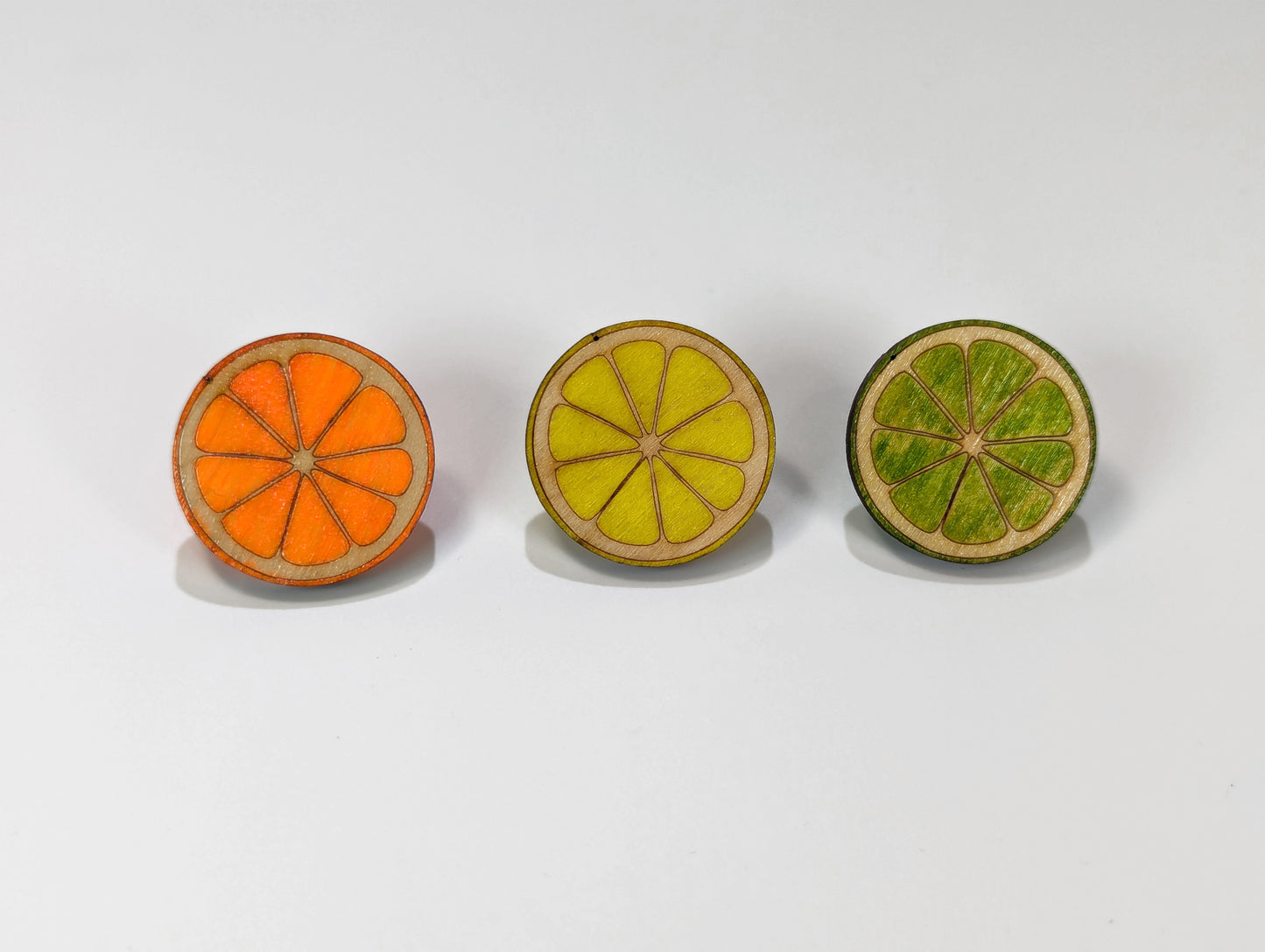 Orange Slice Pin, Lemon Slice Pin, Lime Slice Pin