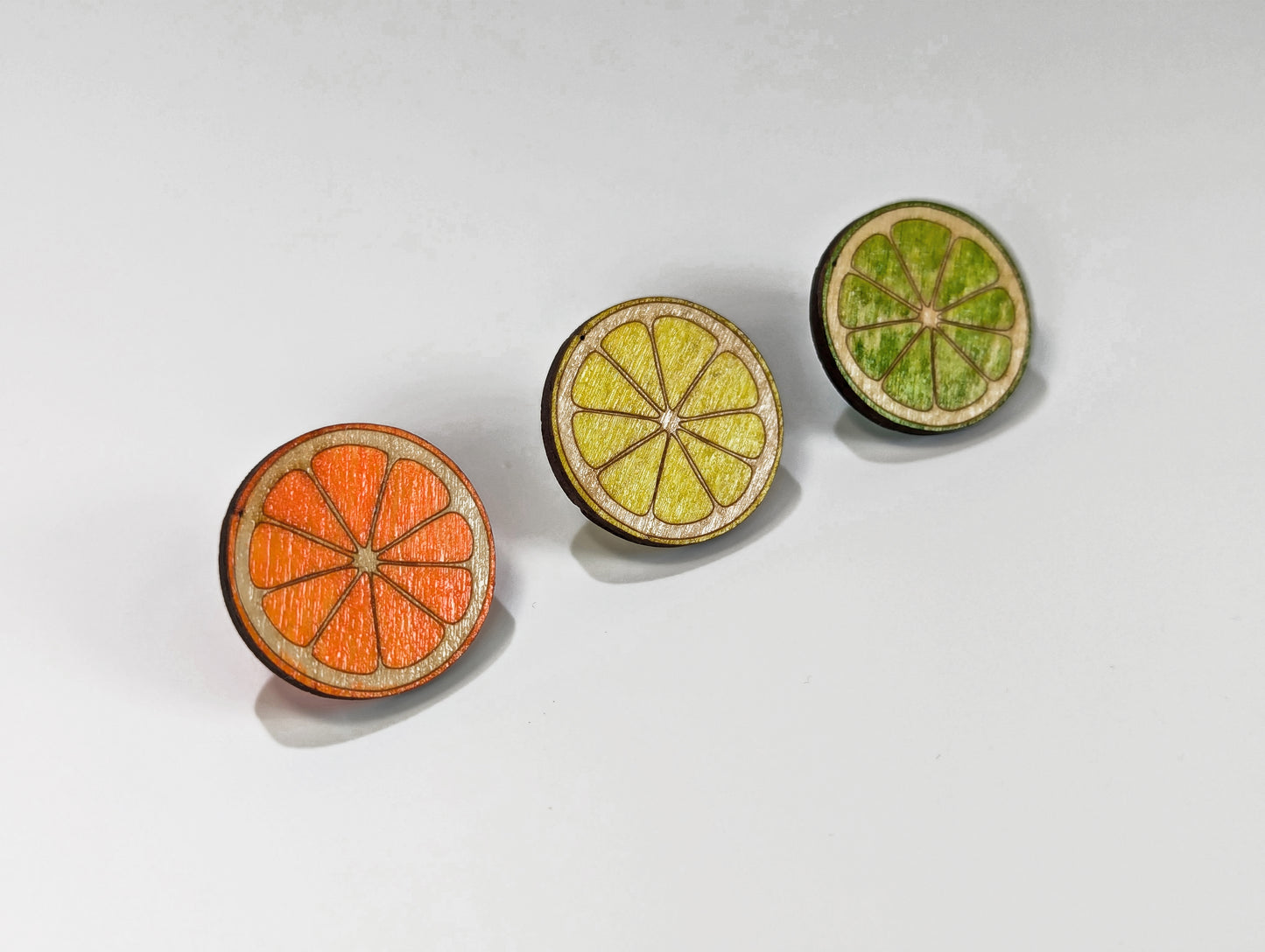 Orange Slice Pin, Lemon Slice Pin, Lime Slice Pin