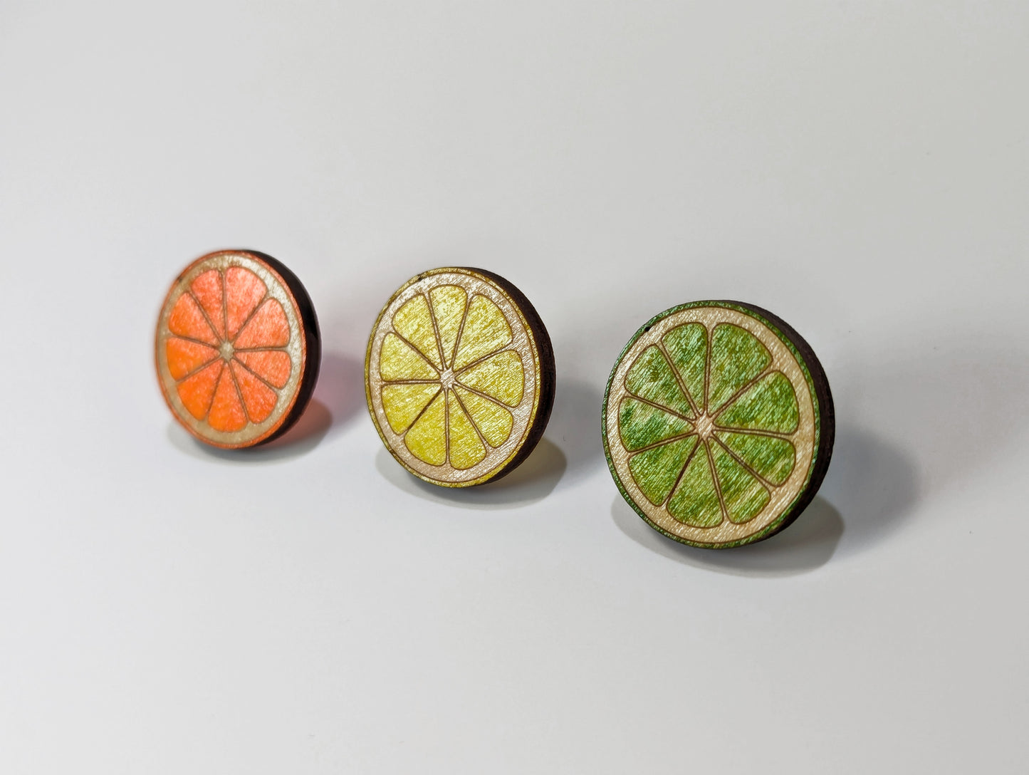 Orange Slice Pin, Lemon Slice Pin, Lime Slice Pin