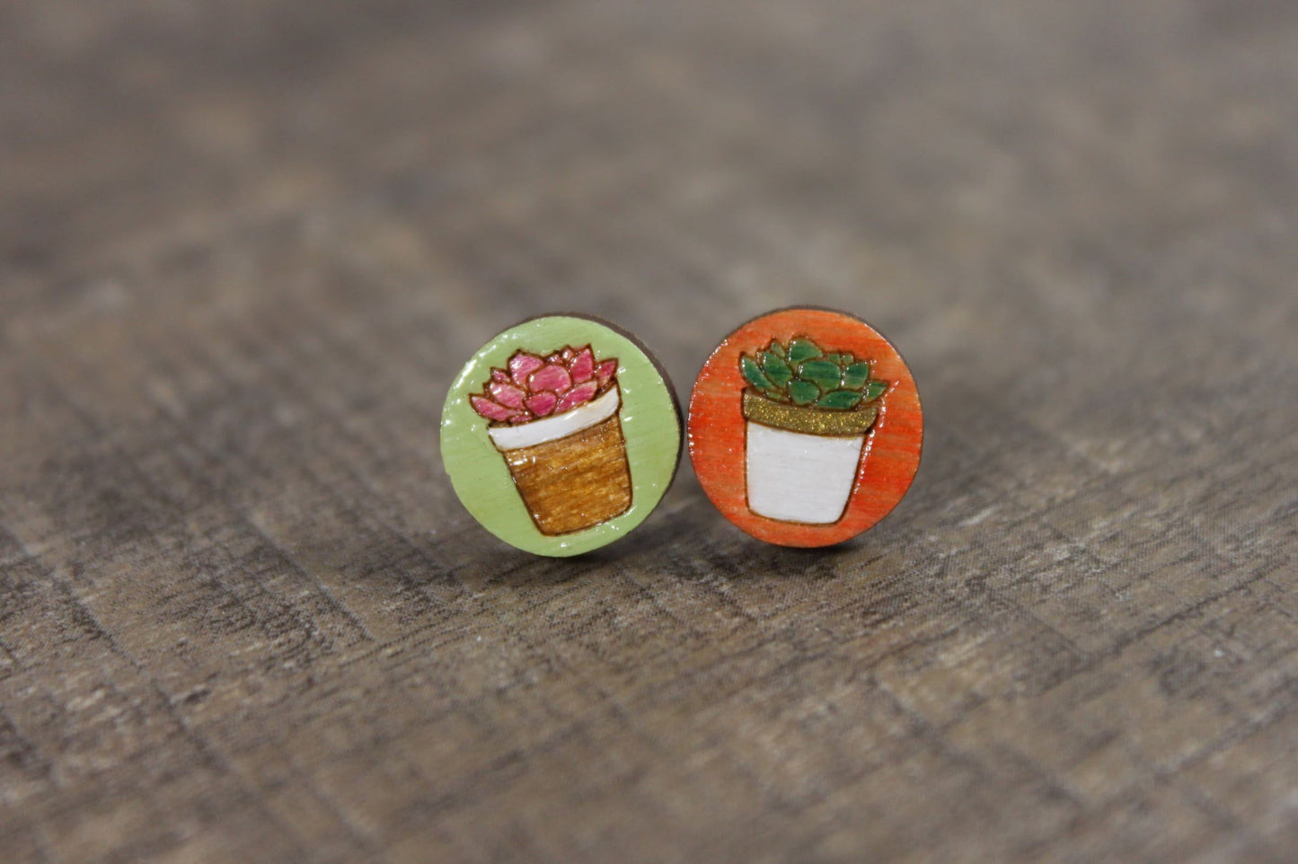 Succulent Stud Earrings