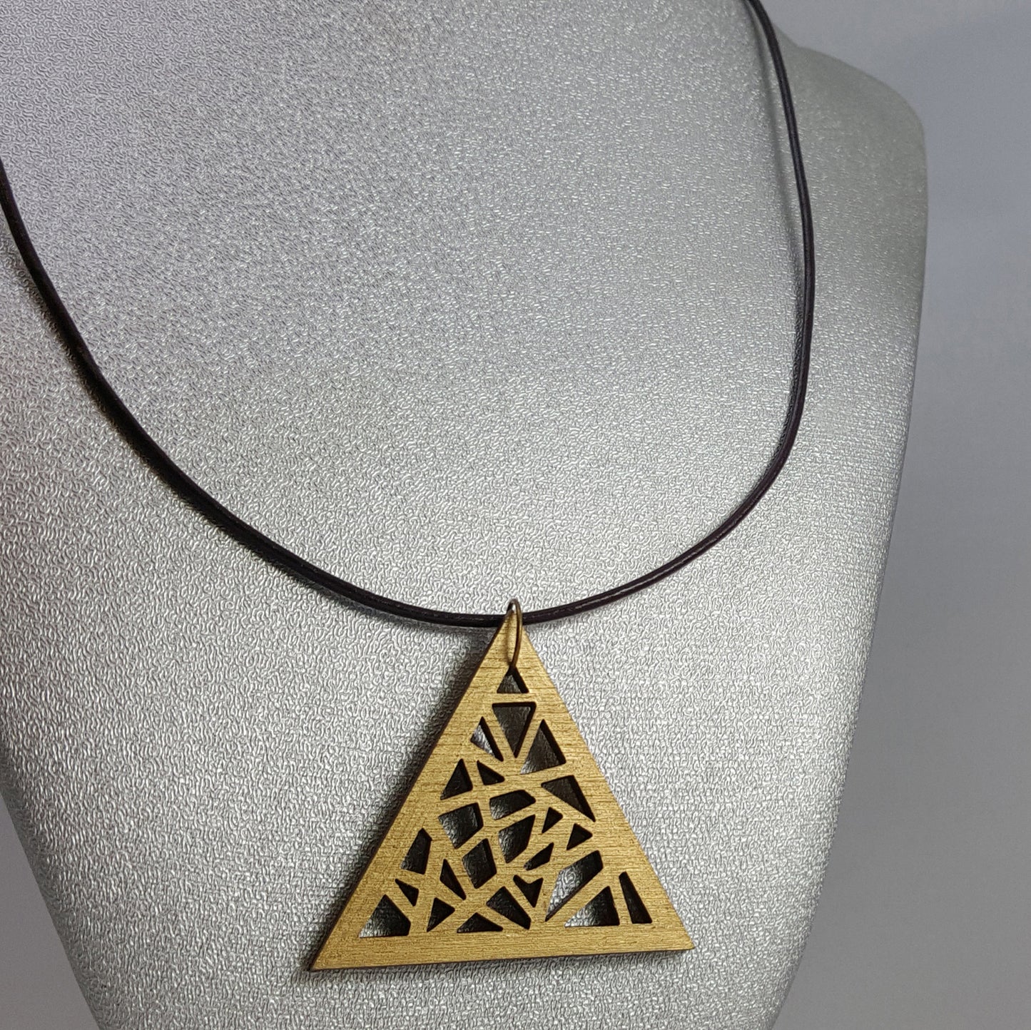 Gold Geometric Triangle Necklace