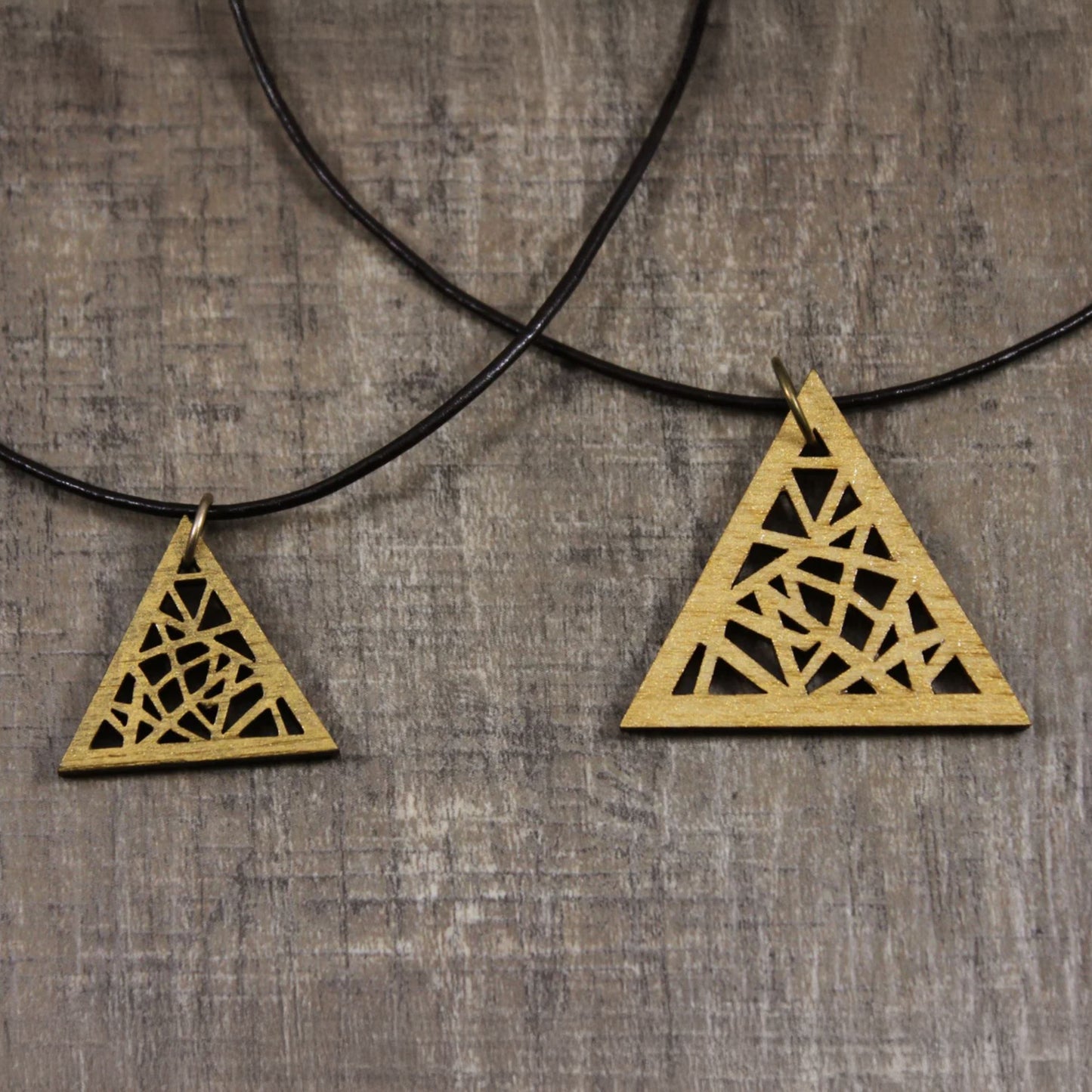 Gold Geometric Triangle Necklace