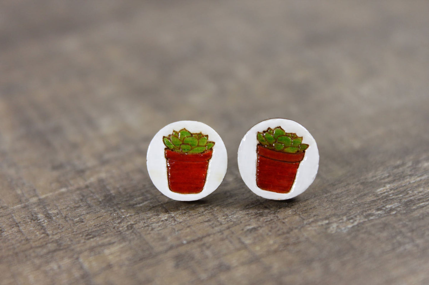 Succulent Stud Earrings